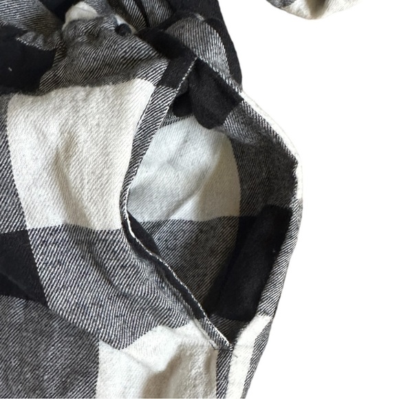 Christophe Sauvat Embroidered Black Check Tunic Dress Size S Relaxed Tie Waist - Picture 8 of 9